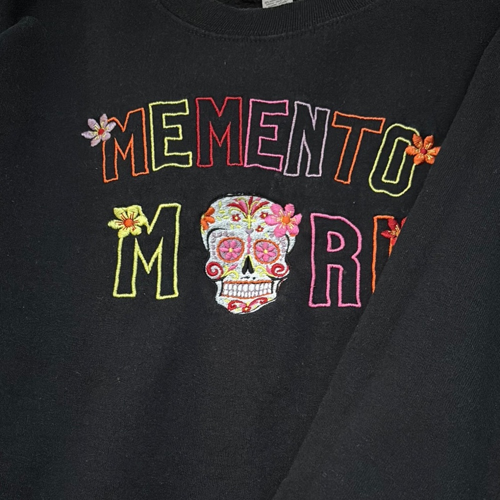 Day of the dead Black Sweatshirt with Vibrant Skull Design